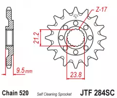 Зірка передня JT Sprockets JTF284.13SC