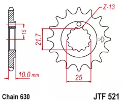 Зірка передня JT Sprockets JTF521.15