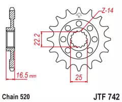 Зірка передня JT Sprockets JTF742.15