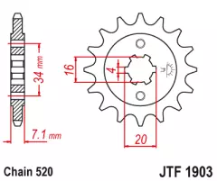 Зірка передня JT Sprockets JTF1903.12