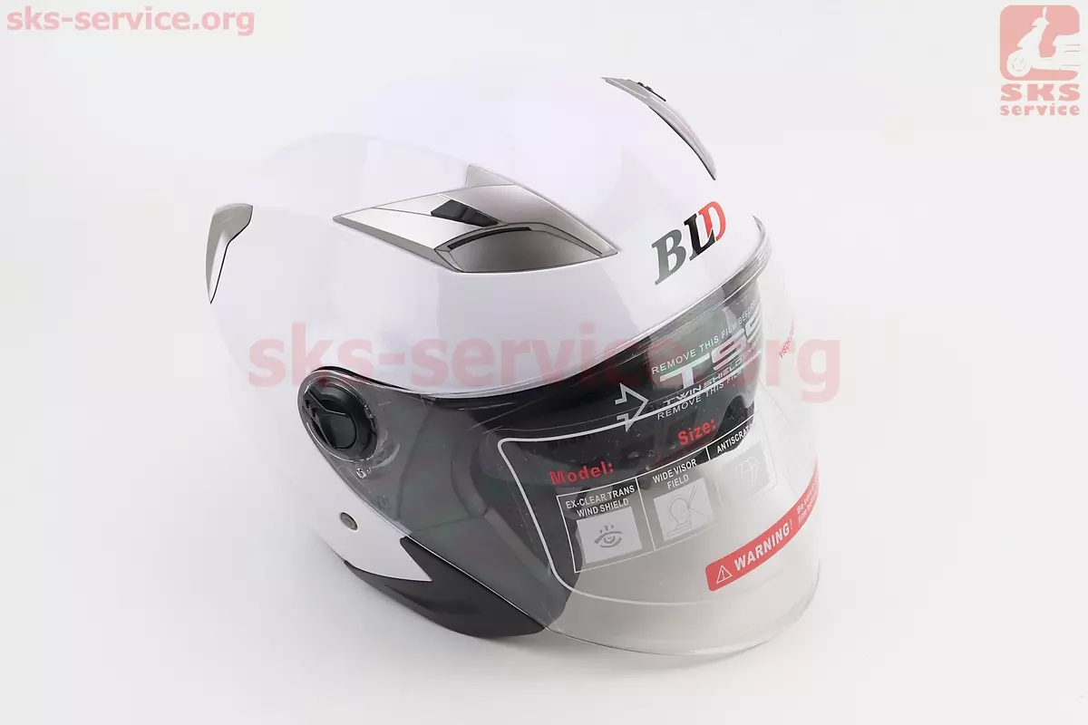 Шолом відкритий+відкидні окуляри BLD-708