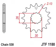 Зірка передня JT Sprockets JTF1180.18