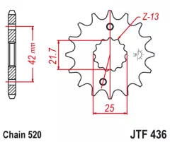 Зірка передня JT Sprockets JTF436.16