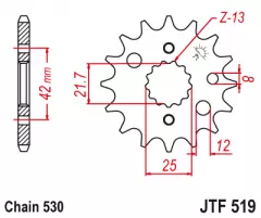 Зірка передня JT Sprockets JTF519.16