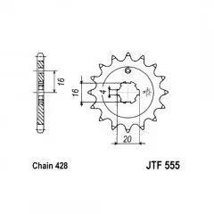 Зірка передня JT Sprockets JTF555.14