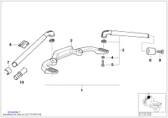 Заглушка трубки ручки (32712335314)