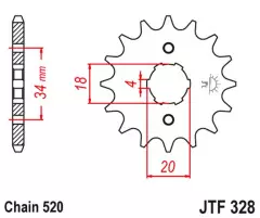 Зірка передня JT Sprockets JTF328.15