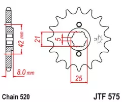 Зірка передня JT Sprockets JTF575.13
