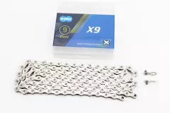 Ланцюг приводний 1/2x11/128x116L 9 швидкостей срібний, (KMC)