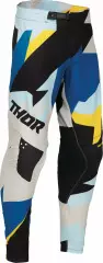 Мотоштани THOR SPORTMODE Brave, Синій/Жовтий/Сірий, 32