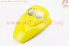 Пластик передній дзьоб під фару подвійну GRAND PRIX жовтий (Китай)
