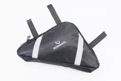 Сумка під раму трикутна вологозахисна, світловідбиваючі смуги чорна, (Roswheel)