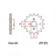Зірка передня JT Sprockets JTF273.14