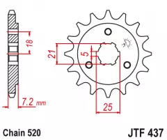 Зірка передня JT Sprockets JTF437.15