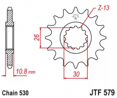 Зірка передня JT Sprockets JTF579.14