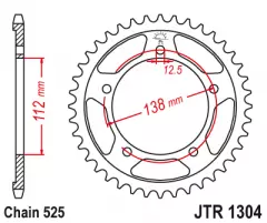 Зірка задня JT Sprockets JTR1304.42