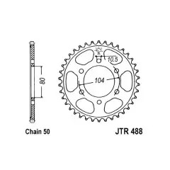 Зірка задня JT Sprockets JTR488.42