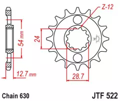 Зірка передня JT Sprockets JTF522.15