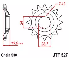 Зірка передня JT Sprockets JTF527.17