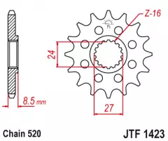 Зірка передня JT Sprockets JTF1423.17