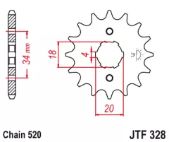 Зірка передня JT Sprockets JTF328.14