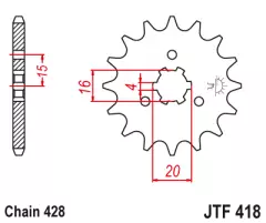 Зірка передня JT Sprockets JTF418.15