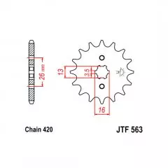 Зірка передня JT Sprockets JTF563.12