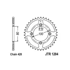 Зірка задня JT Sprockets JTR1204.50