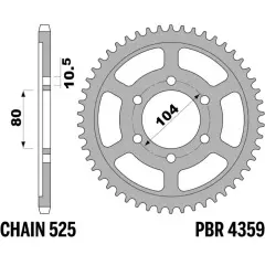 Зірка задня PBR 4359.40C45