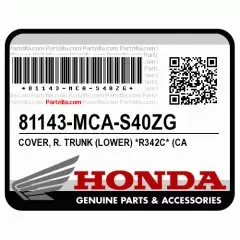 Крышка R. TRUNK LOWER (81143-MCA-S40ZG)