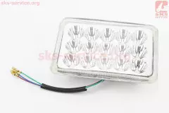 Фари квадратної передня частина 15-LED розмір 165 на 105мм тюнінг CB125-250 (Viper 125J) (Китай)