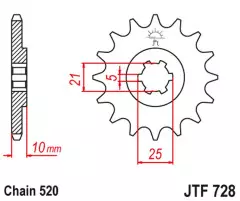 Зірка передня JT Sprockets JTF728.16