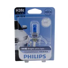 Лампа Philips H3 Cristal Vision 12V 55W PK22s блістер 1шт. (12336CVB1)