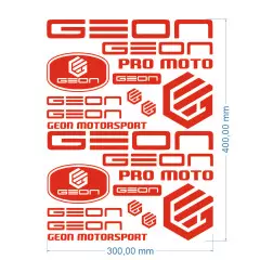 Наклейка логотип Geon Universal, Червоний