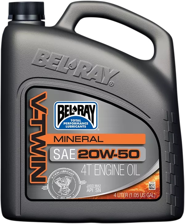 Олива моторна BEL-RAY V-Twin Mineral 4Т 20W50 4л