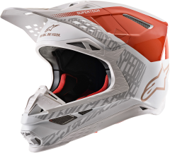 Шлем Alpinestars Supertech M8 Triple, Оранжевый/Белый, L