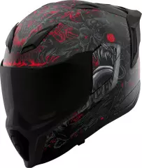 Шолом ICON Ultraflite Misanthrope MIPS, Чорний матовий/Червоний, XXL