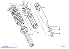 Изолирующ. прокладка пружины верхн. (33531458236)