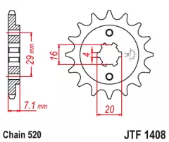 Зірка передня JT Sprockets JTF1408.15