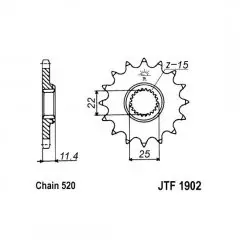 Зірка передня JT Sprockets JTF1902.15