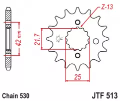 Зірка передня JT Sprockets JTF513.14