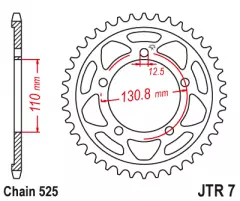 Зірка задня JT Sprockets JTR7.44
