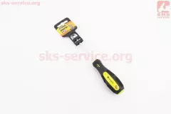 Викрутка магнітна шліцьова шліцьова SL5х100мм ручка з TPR покриттям (MASTERTOOL)