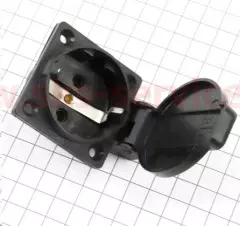 Розетка з кришкою бензогенератора 16A, 250V 2-3,5кВт, (AMG)