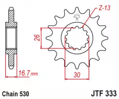 Зірка передня JT Sprockets JTF333.15