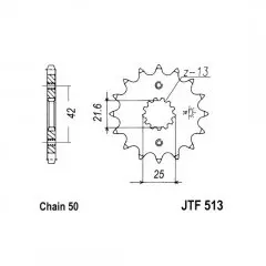 Зірка передня JT Sprockets JTF513.16