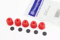 Амортизатор бензопили для Goodluck 4500/5200 комплект 5шт+заглушки, Червоні, (HUSQVARNA)
