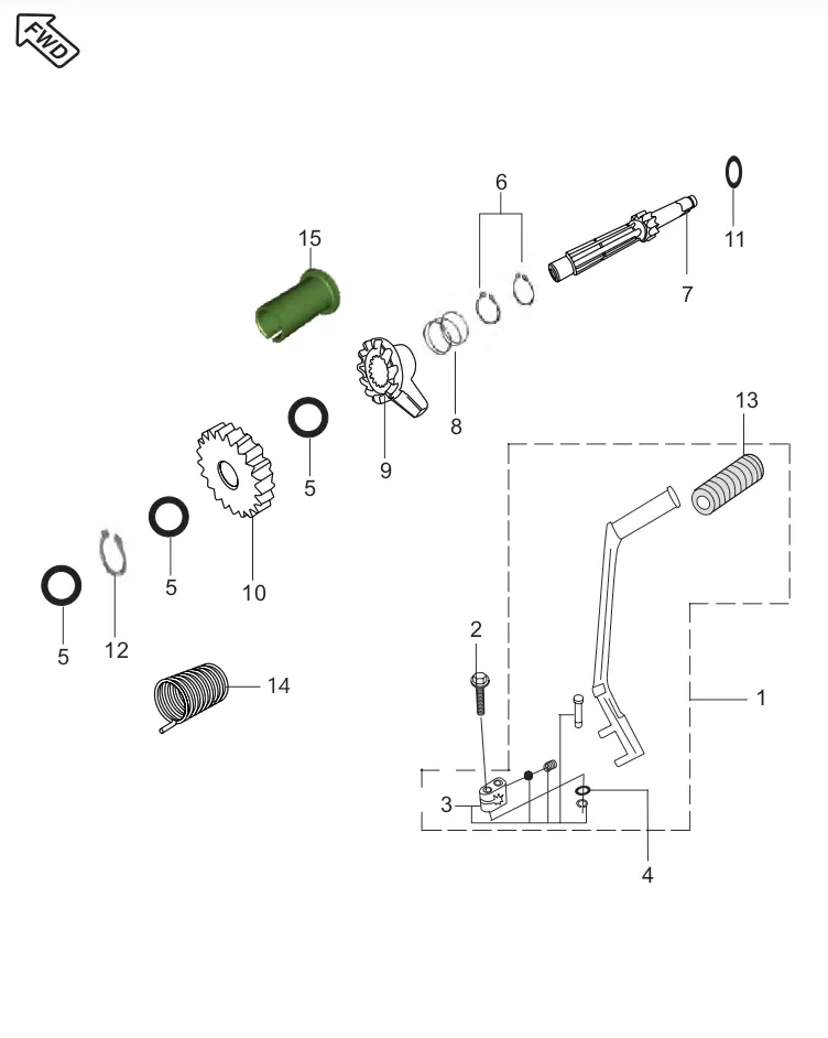 Gear Kick Pinion (PF621005)
