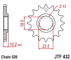 Зірка передня JT Sprockets JTF432.12