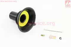 Мембрана карбюратора 4Т скут 50-100сс кругла 18мм метал з голкою (Китай)